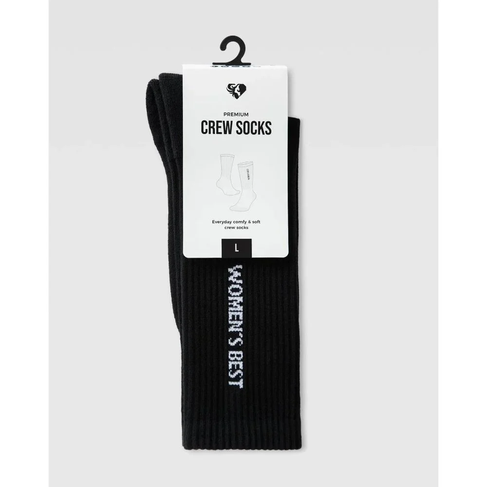 NWT WOMEN'S BEST Crew‎ Socks (1PK) Color Black Size L